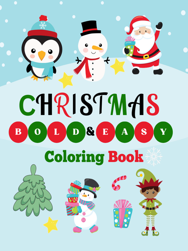 Bold and Easy Coloring Book Christmas for Seniors