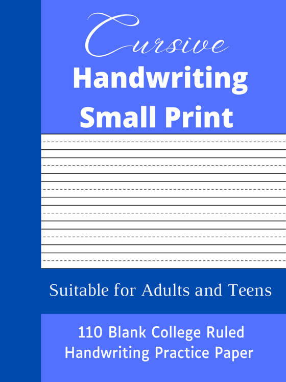 Cursive small print Handwriting Workbook