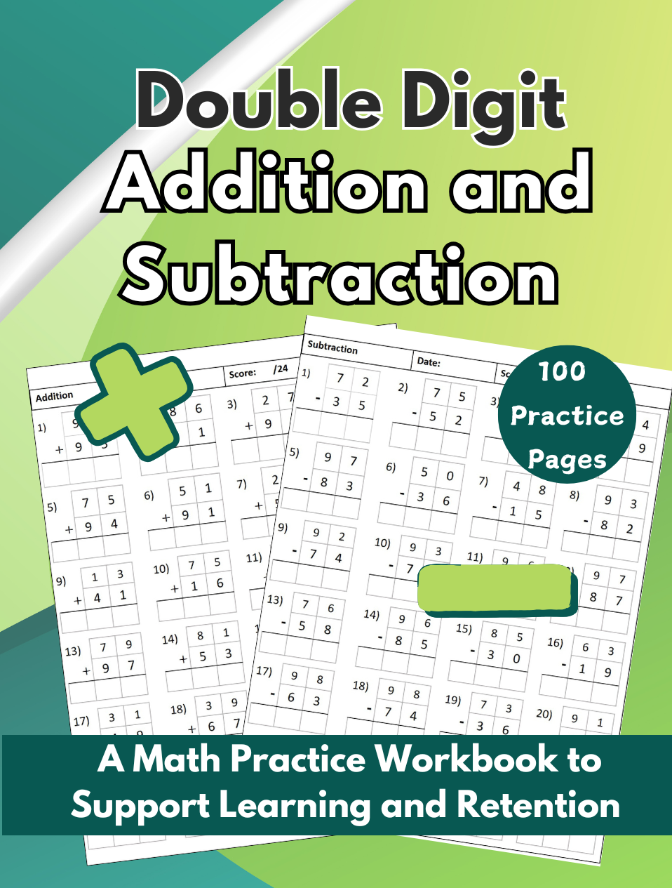Double Digit Addition and Subtraction for Kids