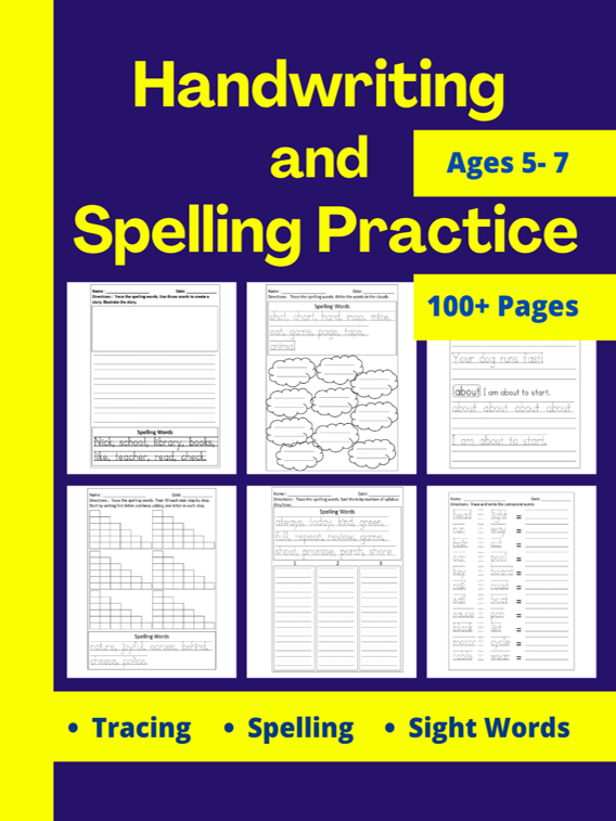 Handwriting and Spelling Practice for kids