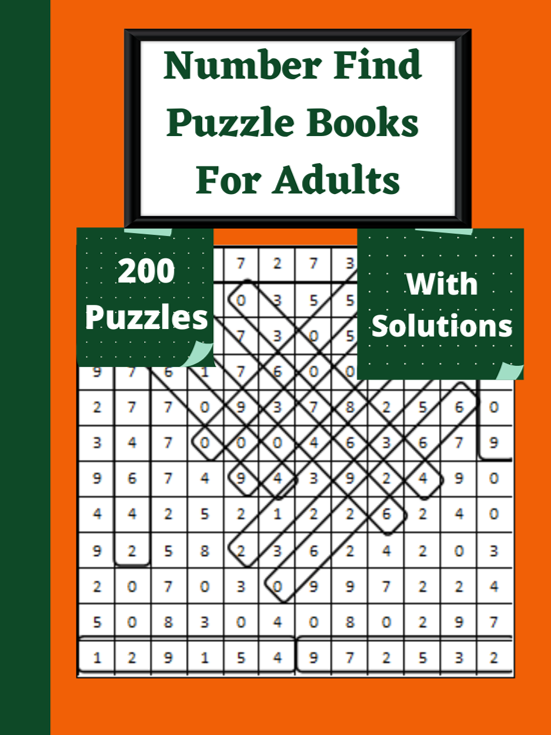 Number Search Book for adults