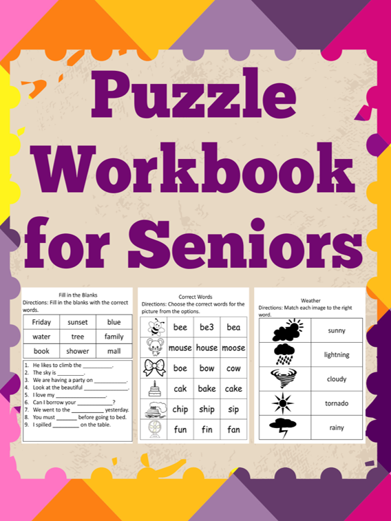 Puzzle Workbook for Senior citizens