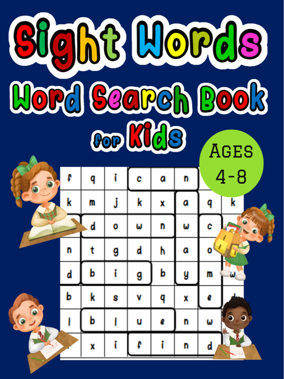 Sight Words Word Search Book for kids
