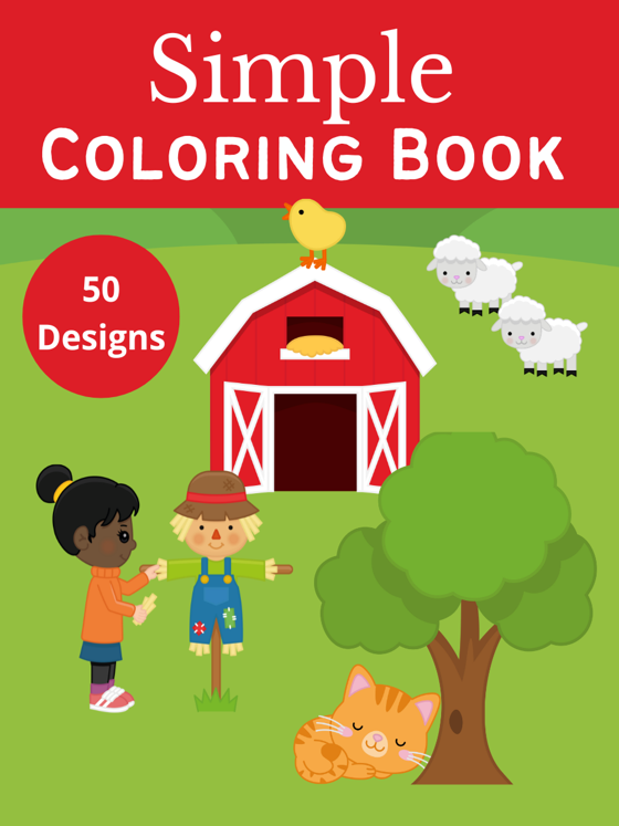 Simple Coloring Book for senior citizens