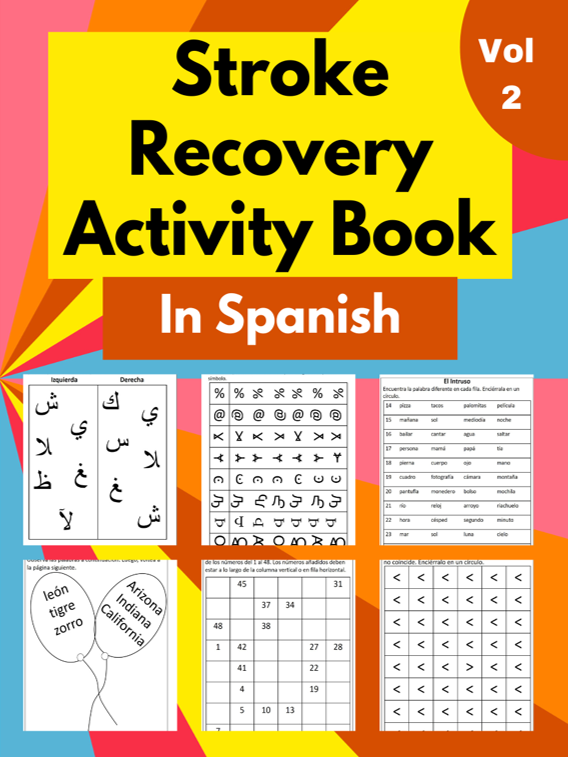 Stroke Recovery Activity Book in Spanish