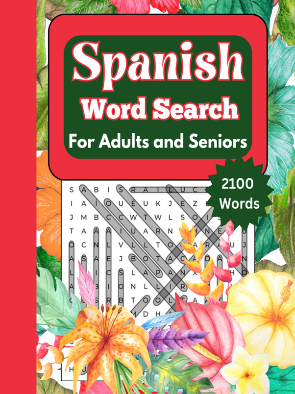 Spanish Word Search for adults and seniors