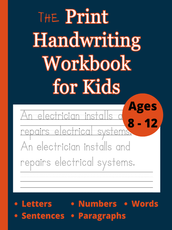 The print handwriting book for kids