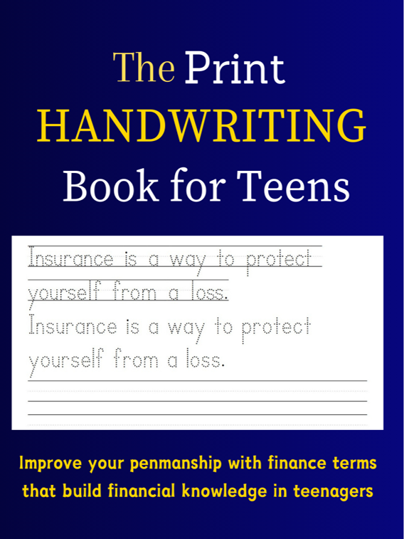 The print handwriting book for teens