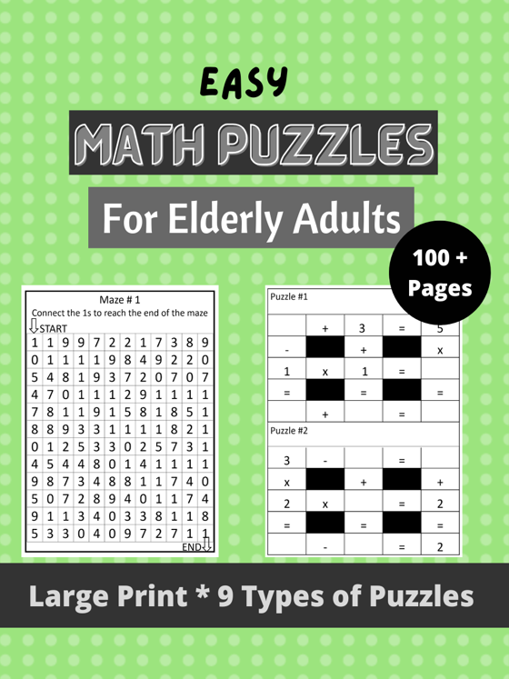 easy math puzzles for elderly adults